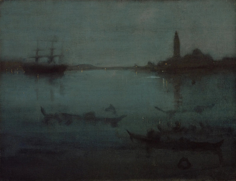 Nachtstück in Blau und Silber: Die Lagune, Venedig - James Abbott McNeill Whistler