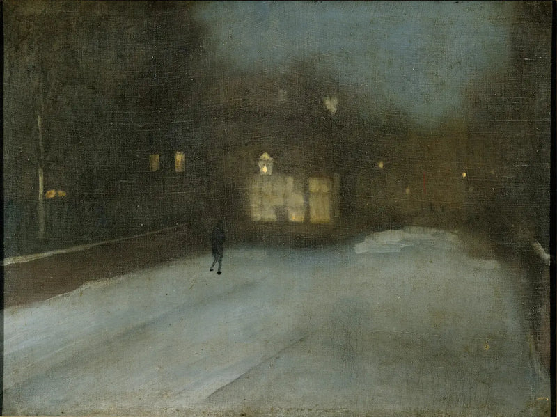 Nachtstück in Grau und Gold: Chelsea Snow - James Abbott McNeill Whistler