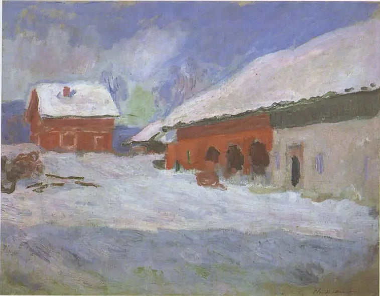 Norwegen, die roten Häuser in Björnegaard - Claude Monet