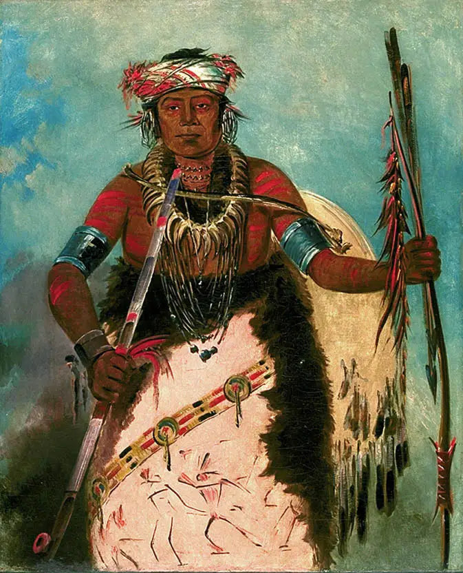 Notch-ee-níng-a, Sans Cœur, (appelé Weiße Wolke), Chef de la Tribu - George Catlin