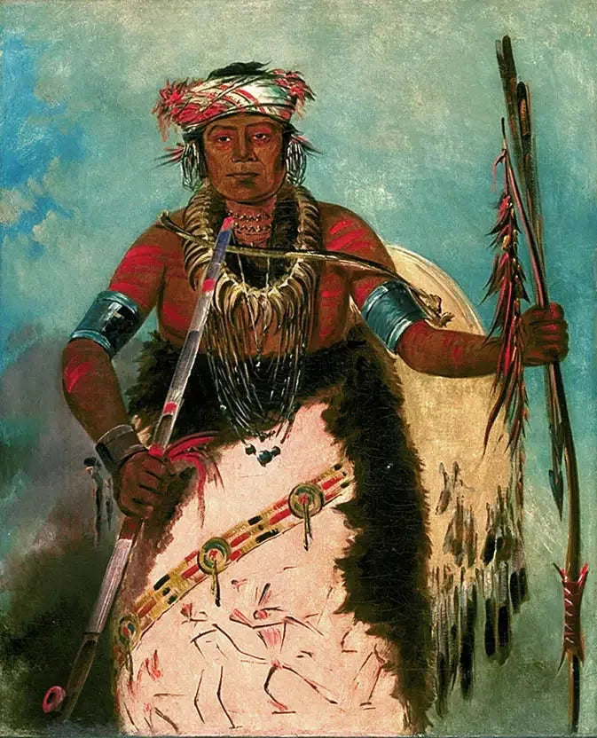 Notch-ee-níng-a, Sans Cœur, (appelé Weiße Wolke), Chef de la Tribu - George Catlin