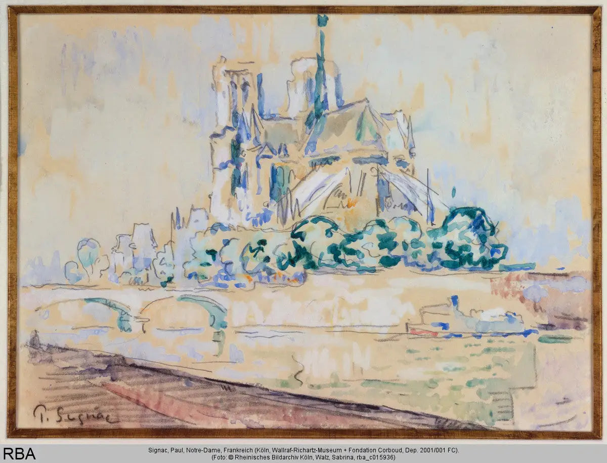 Notre-Dame - Paul Signac image 1 copie de tableau peinte à la main