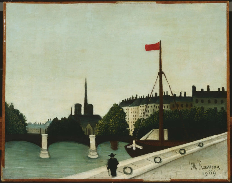 Notre-Dame Blick vom Quai Henri IV - Henri Rousseau