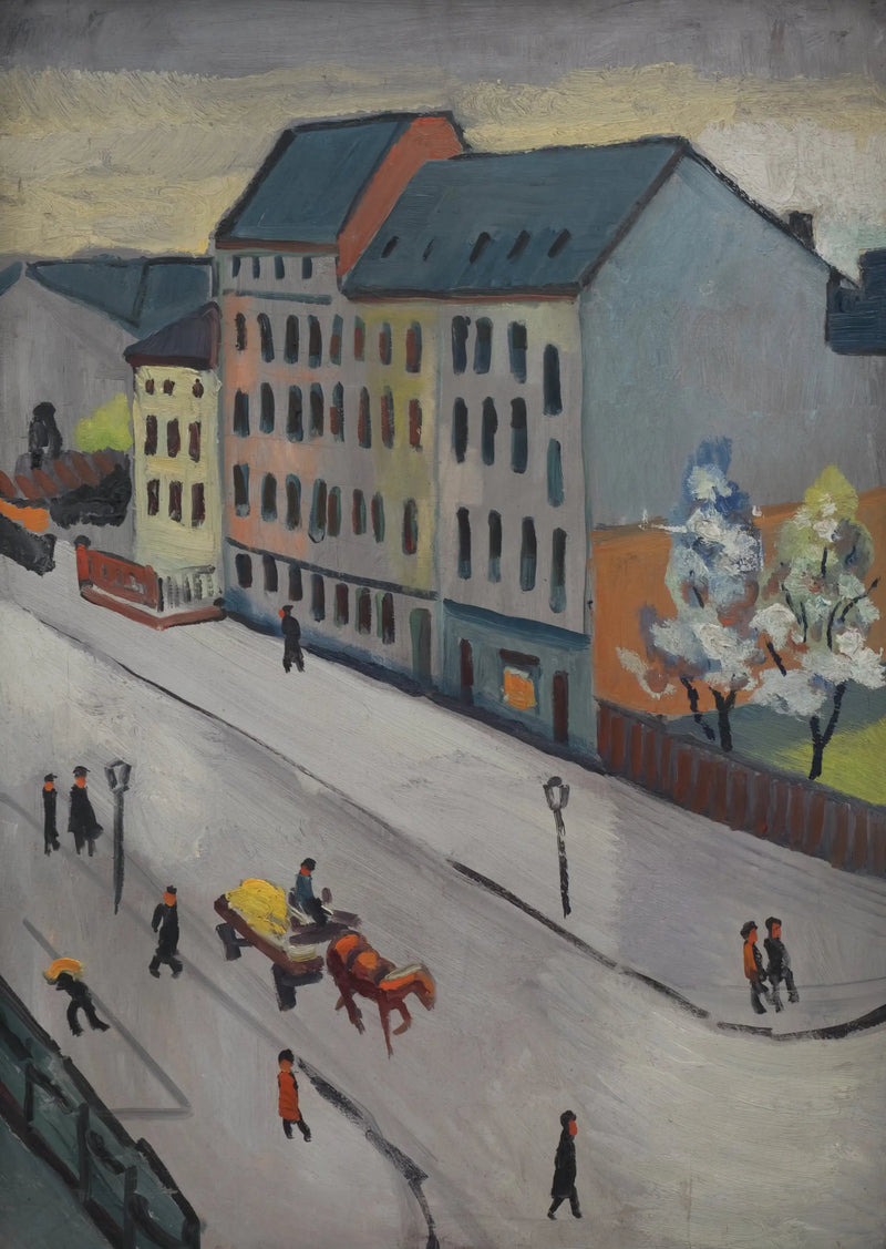 Unsere Straße in Grau - August Macke