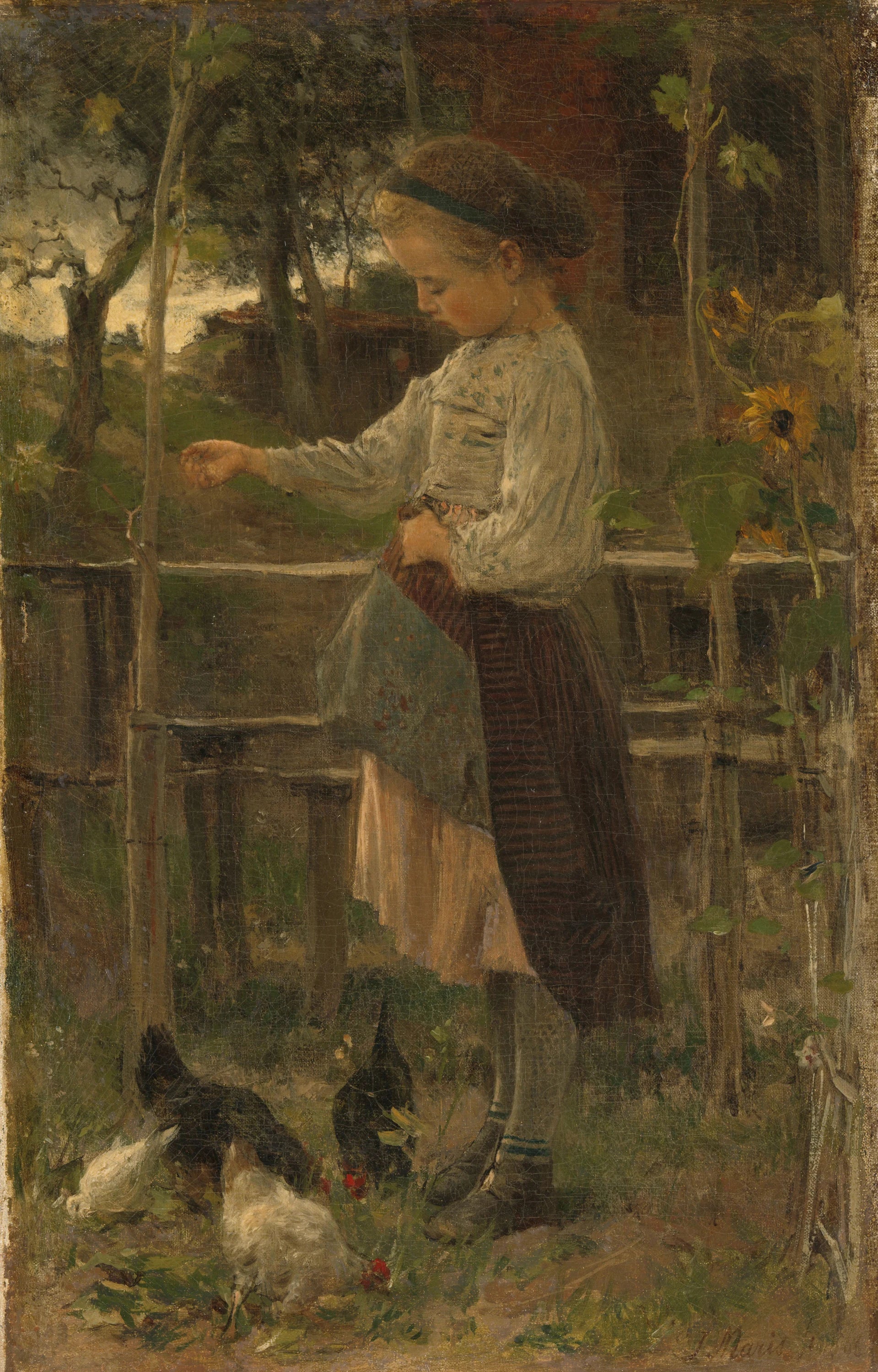« Nourrir les poules » - Jacob Maris