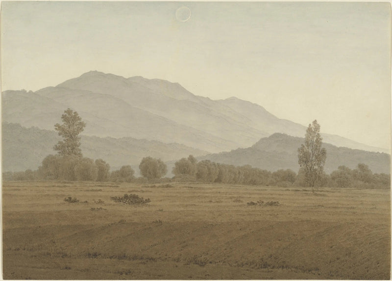 Neuer Mond über den Riesenbergen - Caspar David Friedrich