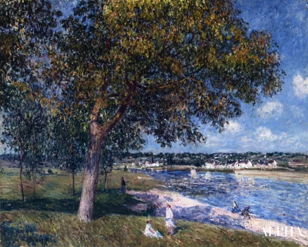 Noyer dans un champ de thym - Alfred Sisley - Reproductions de tableaux et peintures haut de gamme