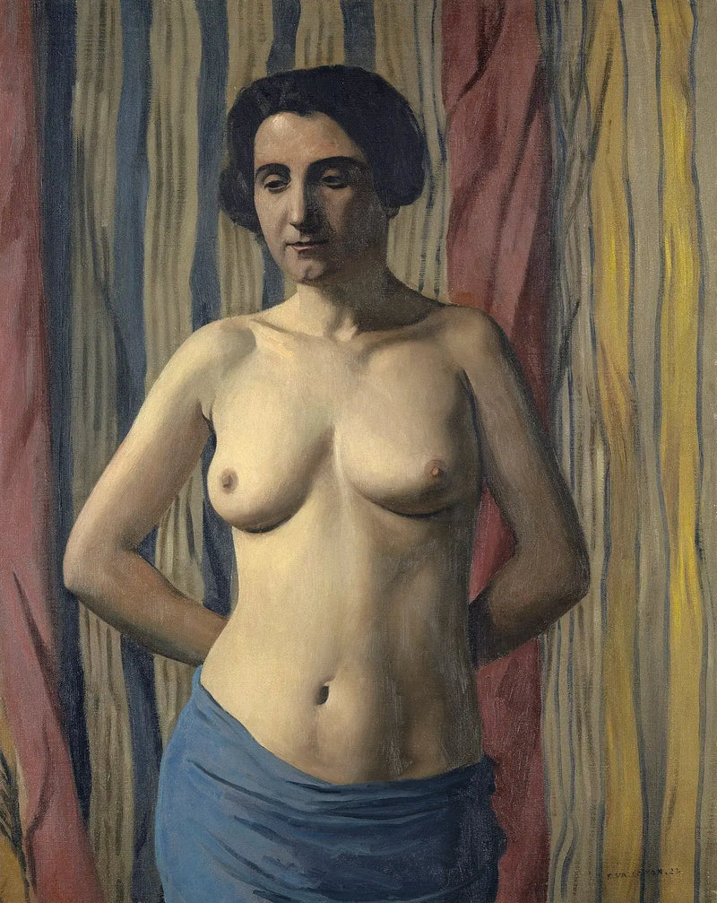 Nu à l'écharpe bleue - Felix Vallotton