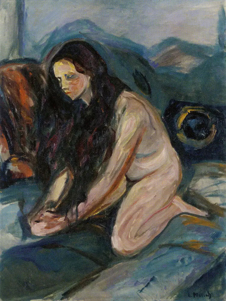 Der kniende Nu - Edvard Munch