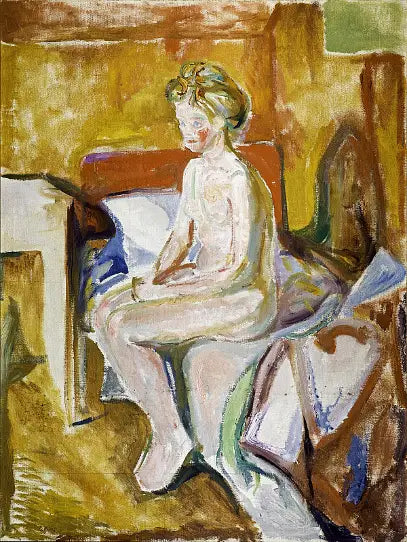 Nun am Rand des Bettes - Edvard Munch
