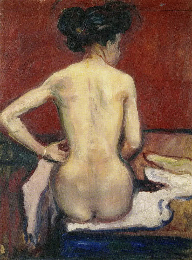 Nun sitzt er mit dem Kopf gedreht - Edvard Munch