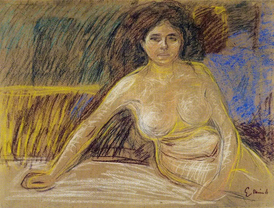 Nu sitzend - Edvard Munch