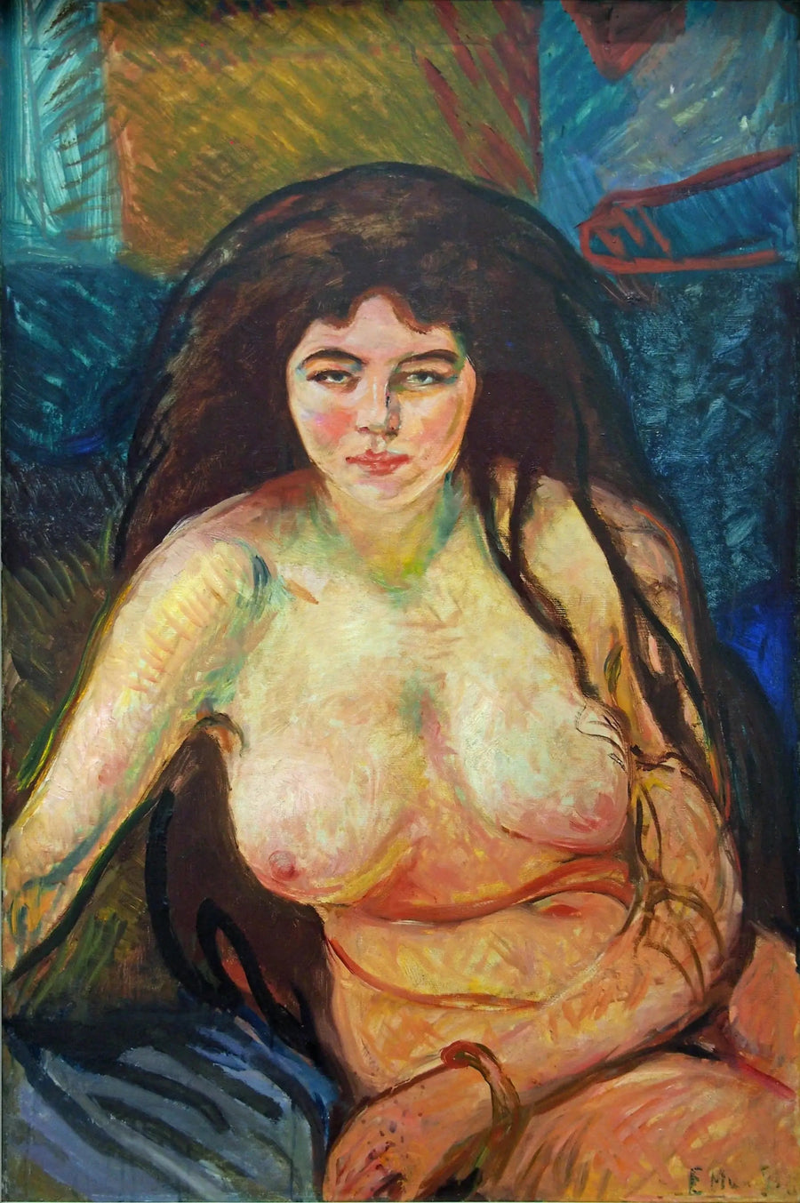 Nu sitzend - Edvard Munch