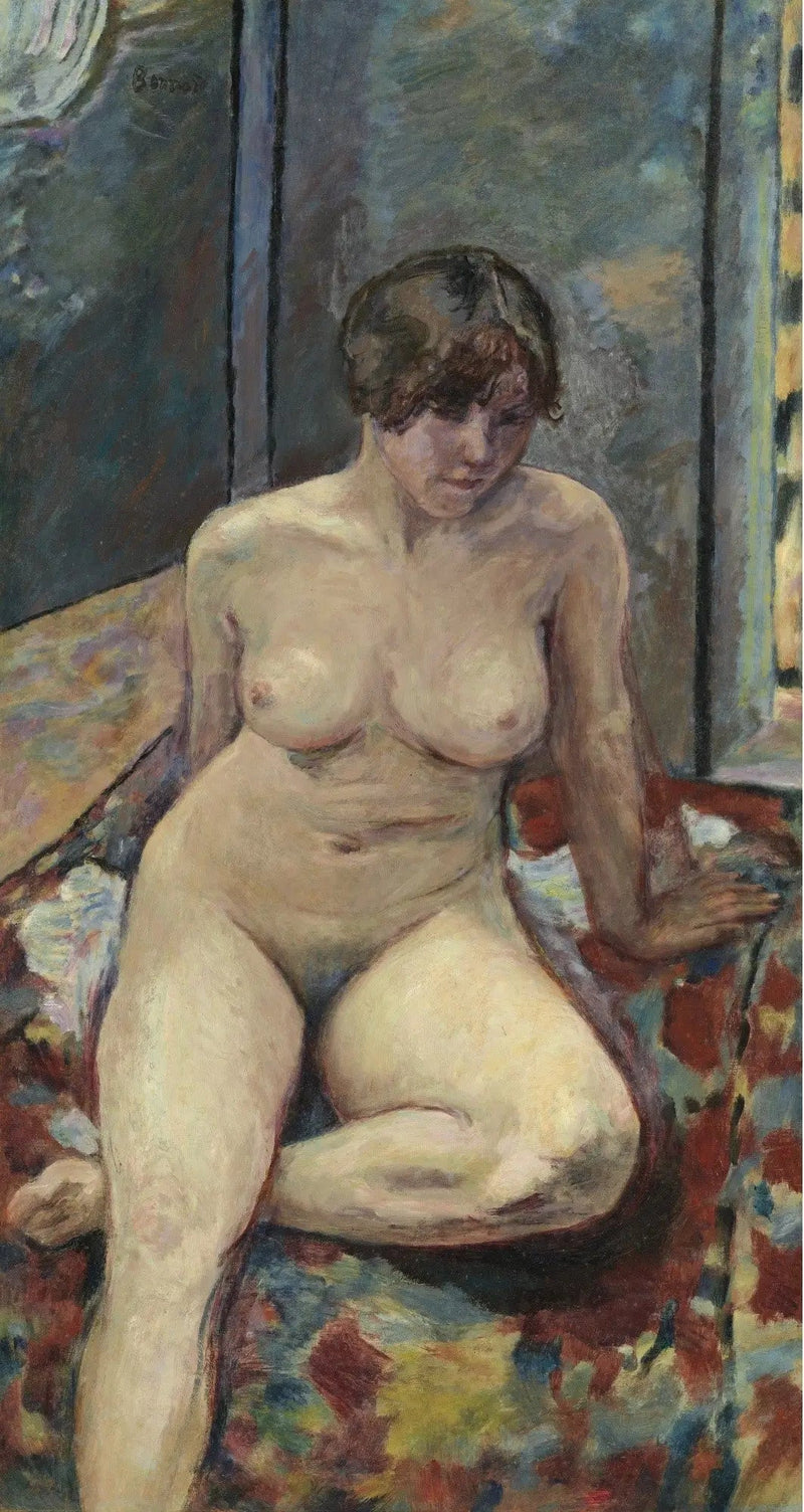 Nackt sitzend, angewinkeltes Bein - Pierre Bonnard