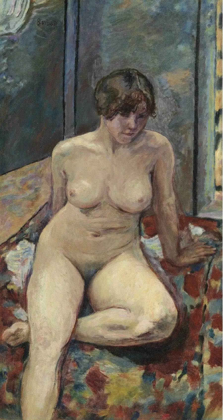 Nackt sitzend, angewinkeltes Bein - Pierre Bonnard