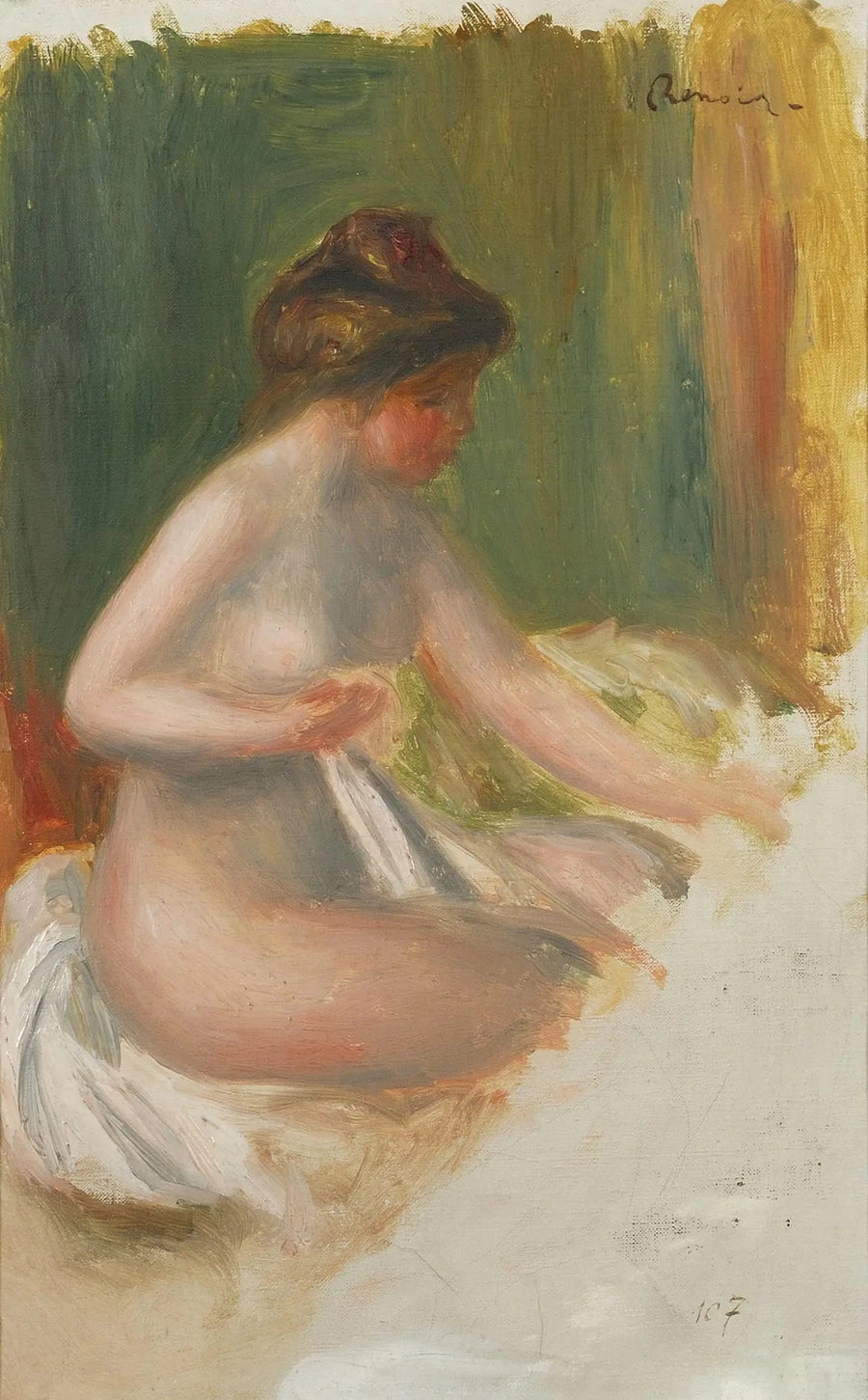 Nackte sitzend - Pierre-Auguste Renoir