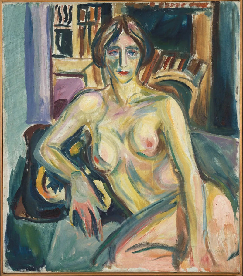 Nu, auf dem Sofa - Edvard Munch