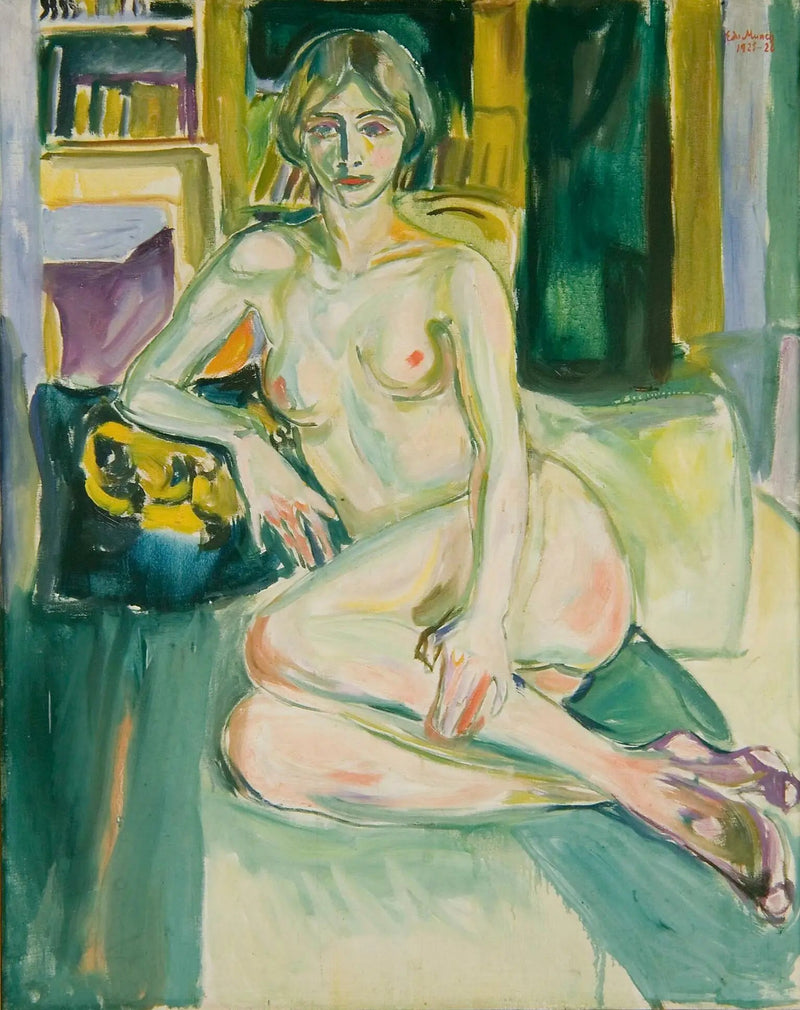 Nu, auf dem Sofa - Edvard Munch