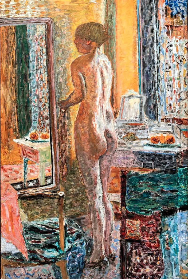 Nackt am Spiegel - Pierre Bonnard