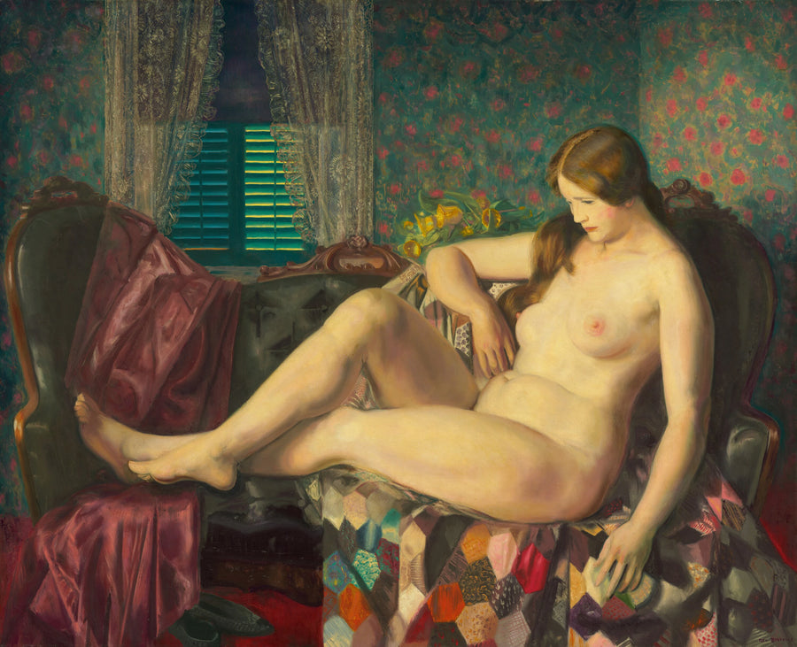 Nu avec courtepointe hexagonale - George Bellows