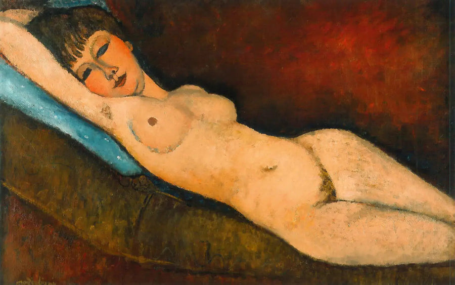 Nackte auf dem blauen Kissen - Amedeo Modigliani