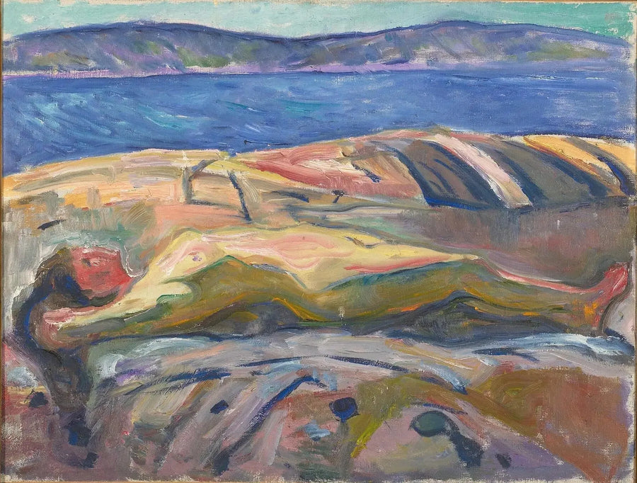 Nackt auf den Felsen - Edvard Munch
