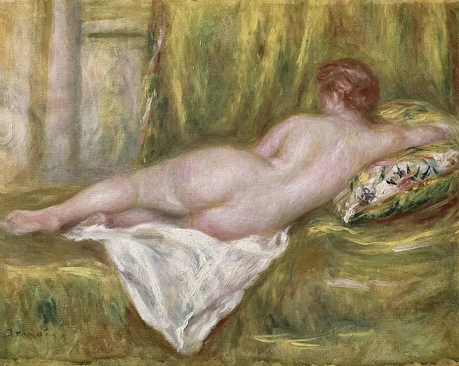 Nackte liegend, von hinten gesehen - Pierre-Auguste Renoir