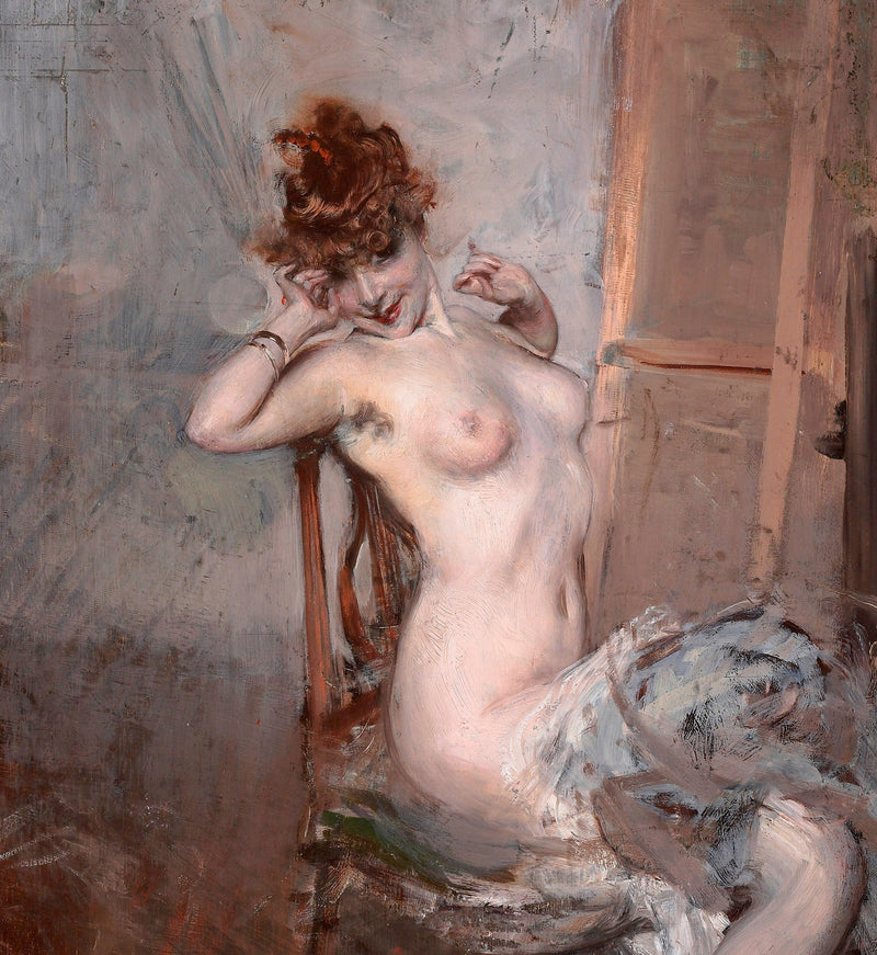 Nur die sitzende junge Frau - Giovanni Boldini