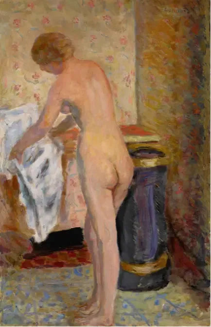 Nackt stehend am Handtuch - Pierre Bonnard