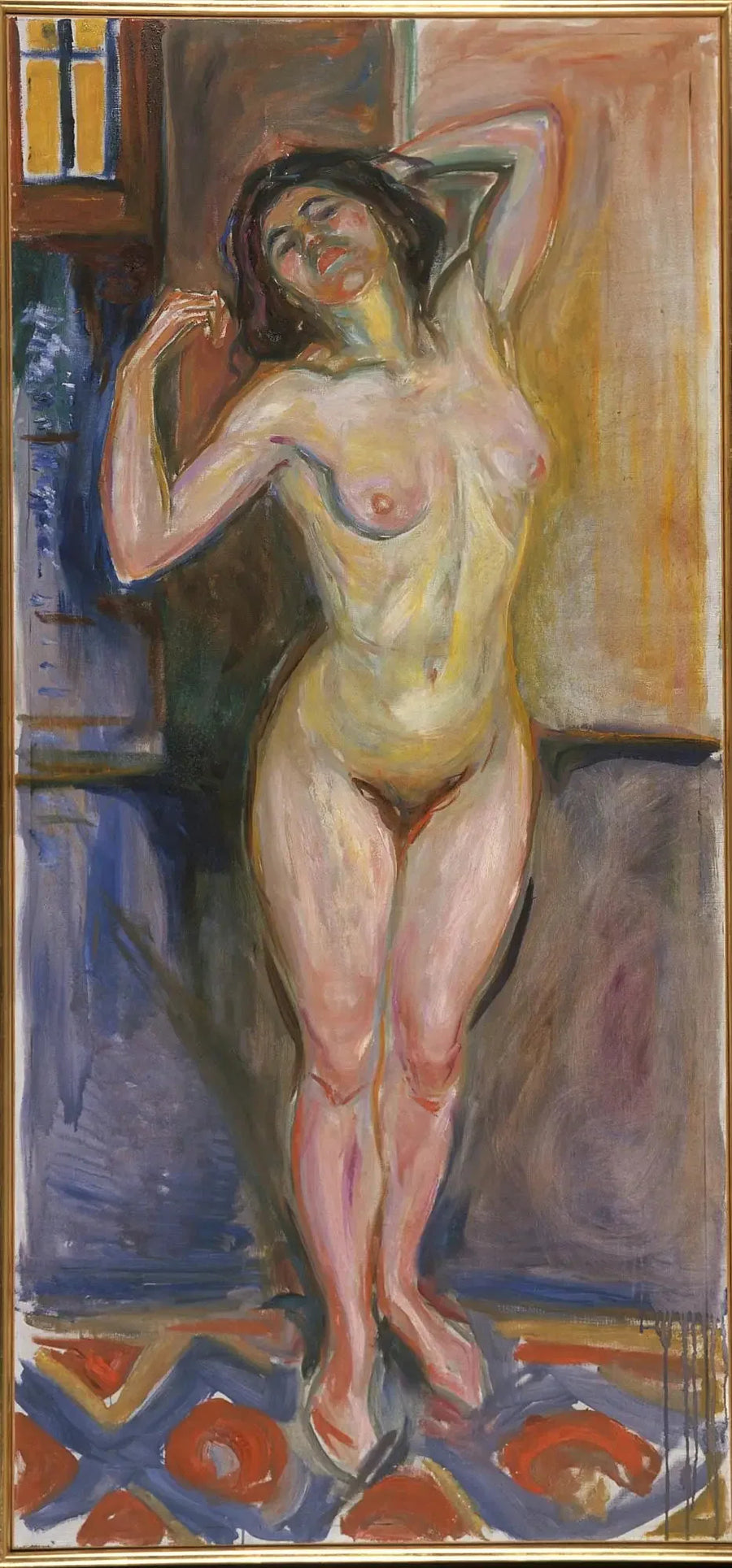 Stehender Akt mit den Händen hinter dem Kopf - Edvard Munch