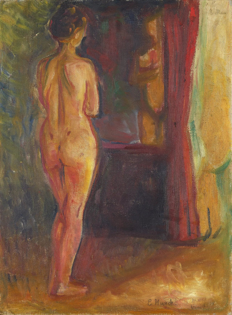 Nu vor dem Spiegel - Edvard Munch