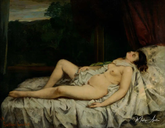 Nu endormi - Gustave Courbet - Reproductions de tableaux et peintures haut de gamme