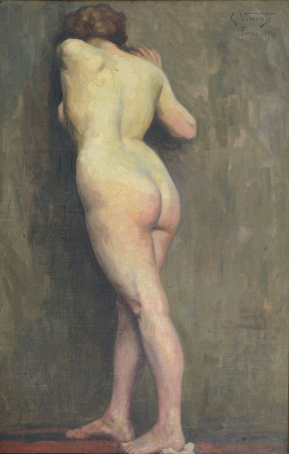 Nu feminino de costas - Eliseu Visconti image 1 copie de tableau peinte à la main