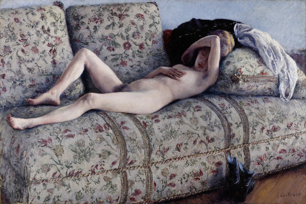 Nu sur un canapé - Gustave Caillebotte image 1 copie de tableau peinte à la main