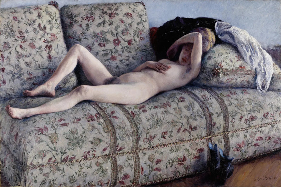 Auf einer Couch - Gustave Caillebotte