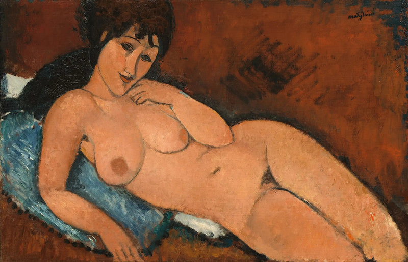 Nü auf einem blauen Kissen - Amedeo Modigliani