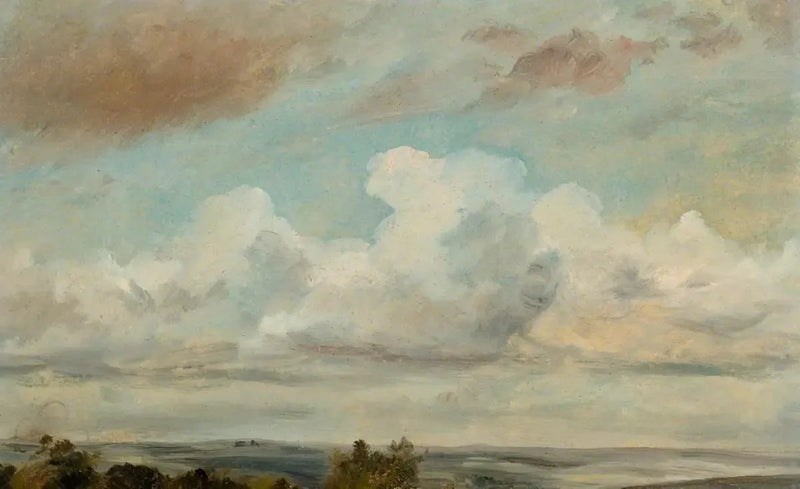 Cumuluswolken über einer Landschaft - John Constable
