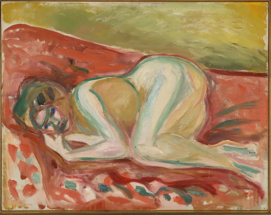 Hockende Nackte - Edvard Munch