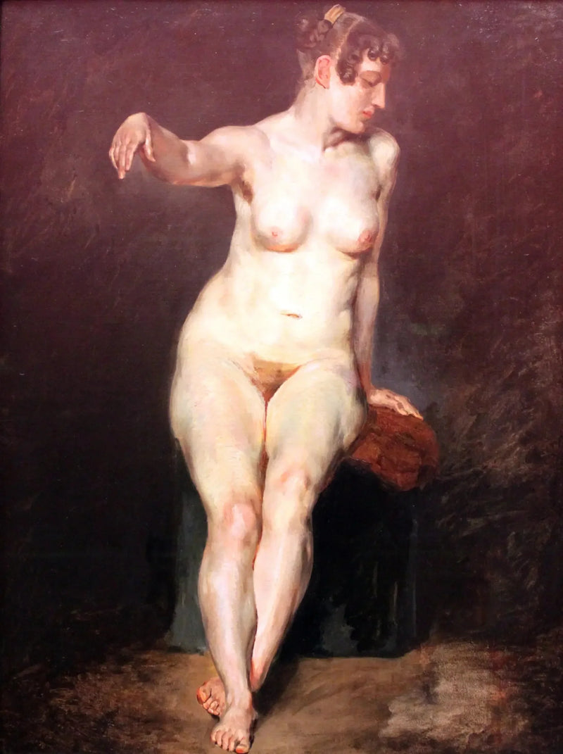 Sitzende Nackte, Mademoiselle Rose - Eugène Delacroix