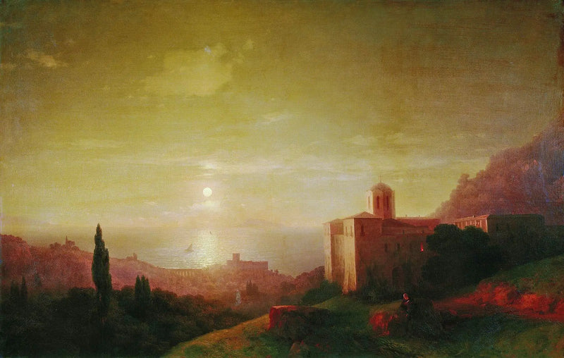 Nacht im Mondschein am Meer in der Krim - Ivan Aïvazovski