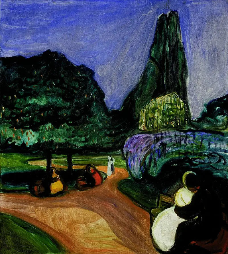 Sommernacht in Studenterlunden - Edvard Munch