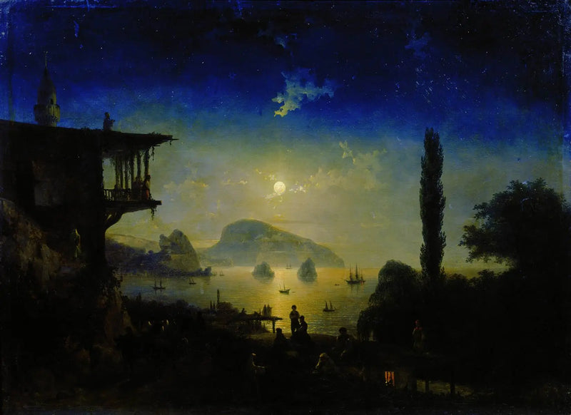 Nacht des Mondes in der Krim, Gurzuf - Ivan Aïvazovski