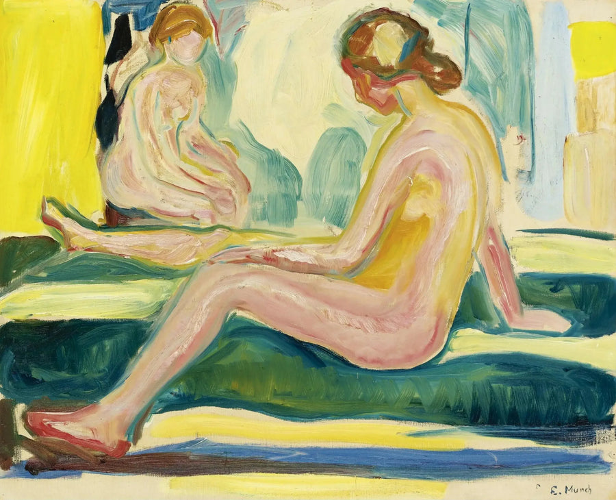 Sitzende weibliche Akte - Edvard Munch