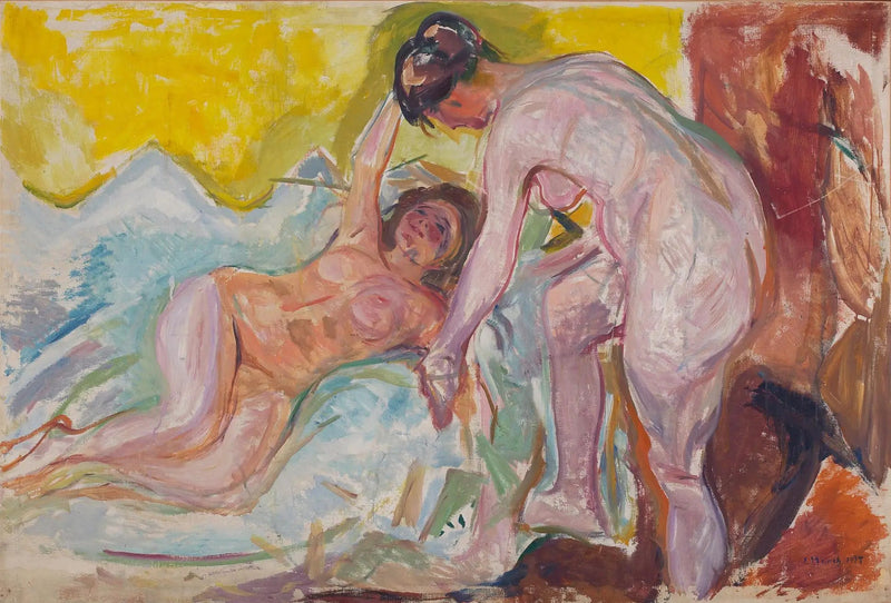 Weibliche Akte, sitzend und liegend - Edvard Munch