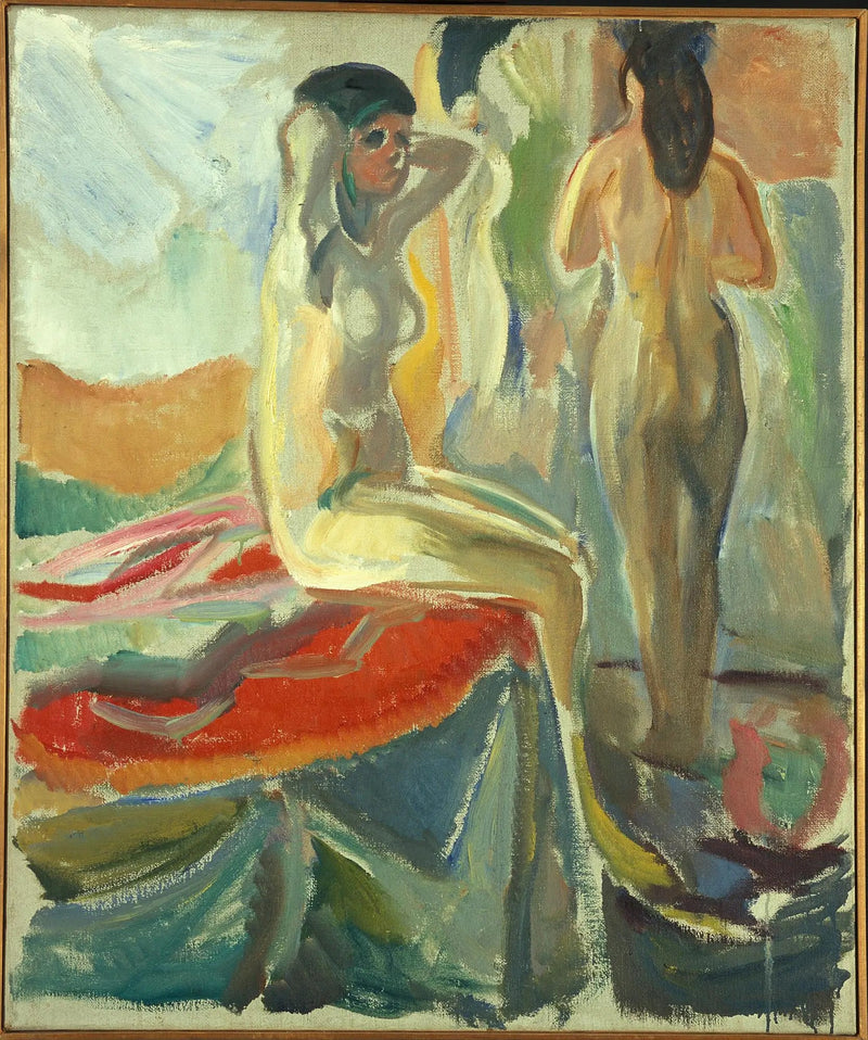 Weibliche Akte, sitzend und stehend - Edvard Munch