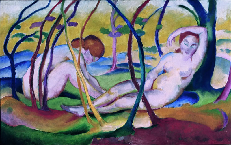 Akte unter den Bäumen - Franz Marc