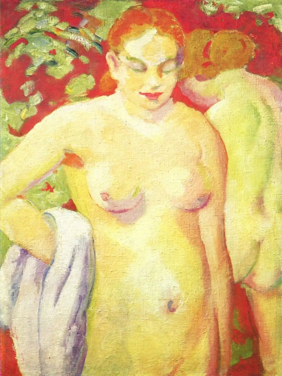 Nackte auf Zinnober - Franz Marc
