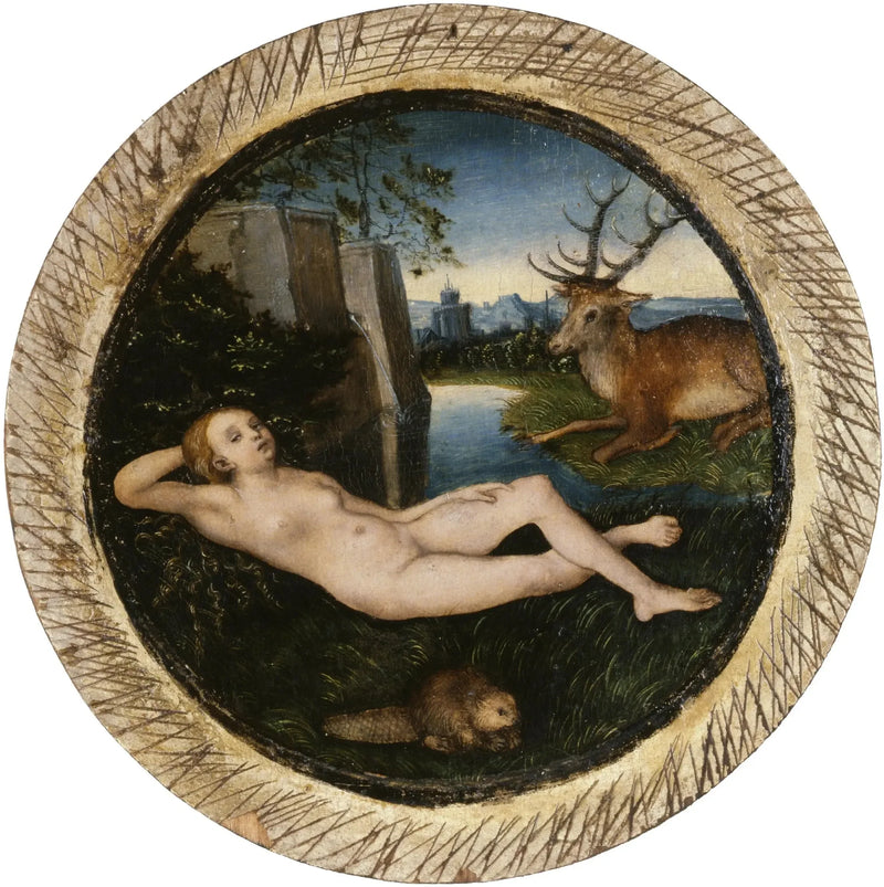 Liegende Nymphe - Lucas Cranach der Ältere