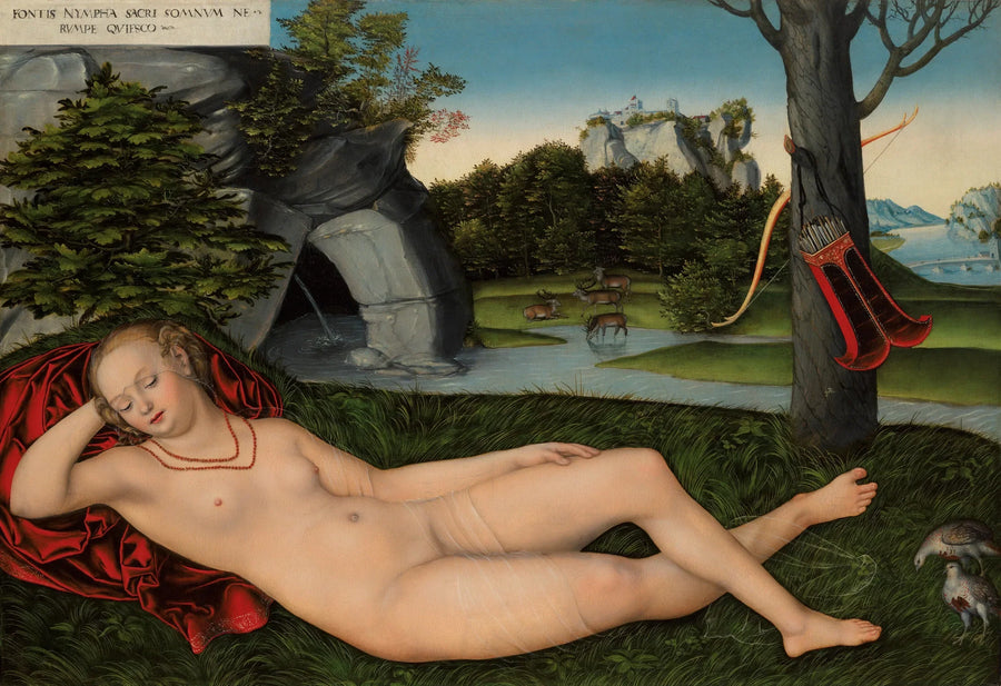 Wasserjungfrau liegend - Lucas Cranach der Ältere
