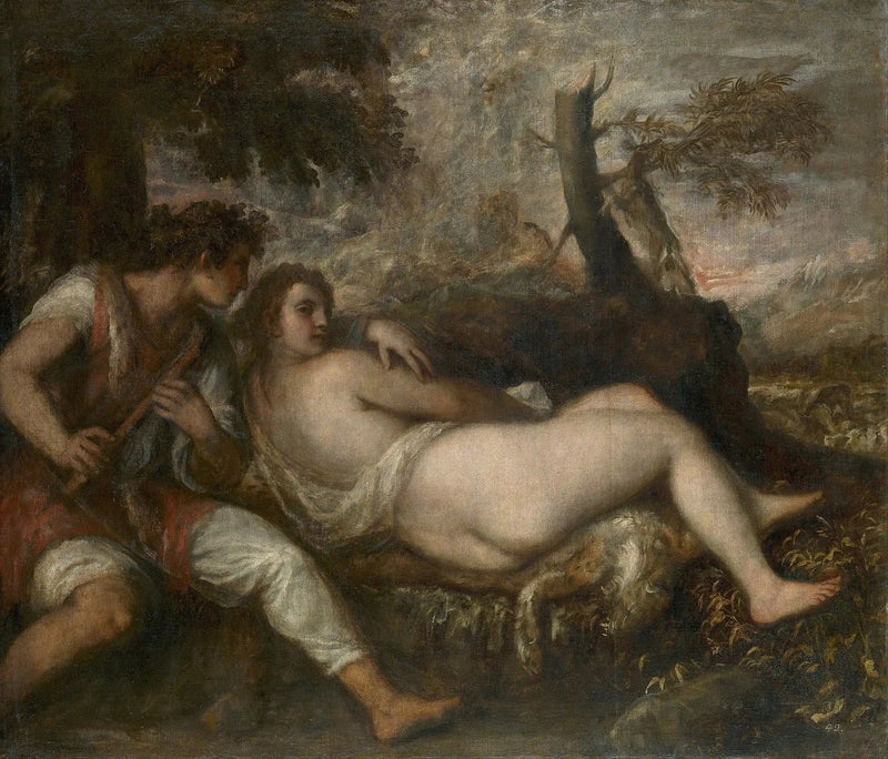 Nymphe und Hirte - Titian